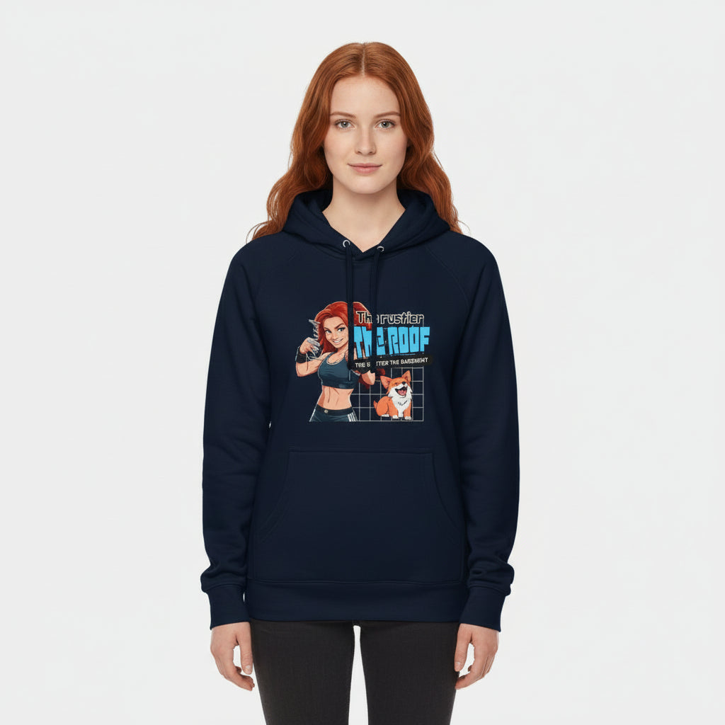 Rusty Roof Hoodie – Lustiger Redhead-Spruch für echte Rothaar-Fans