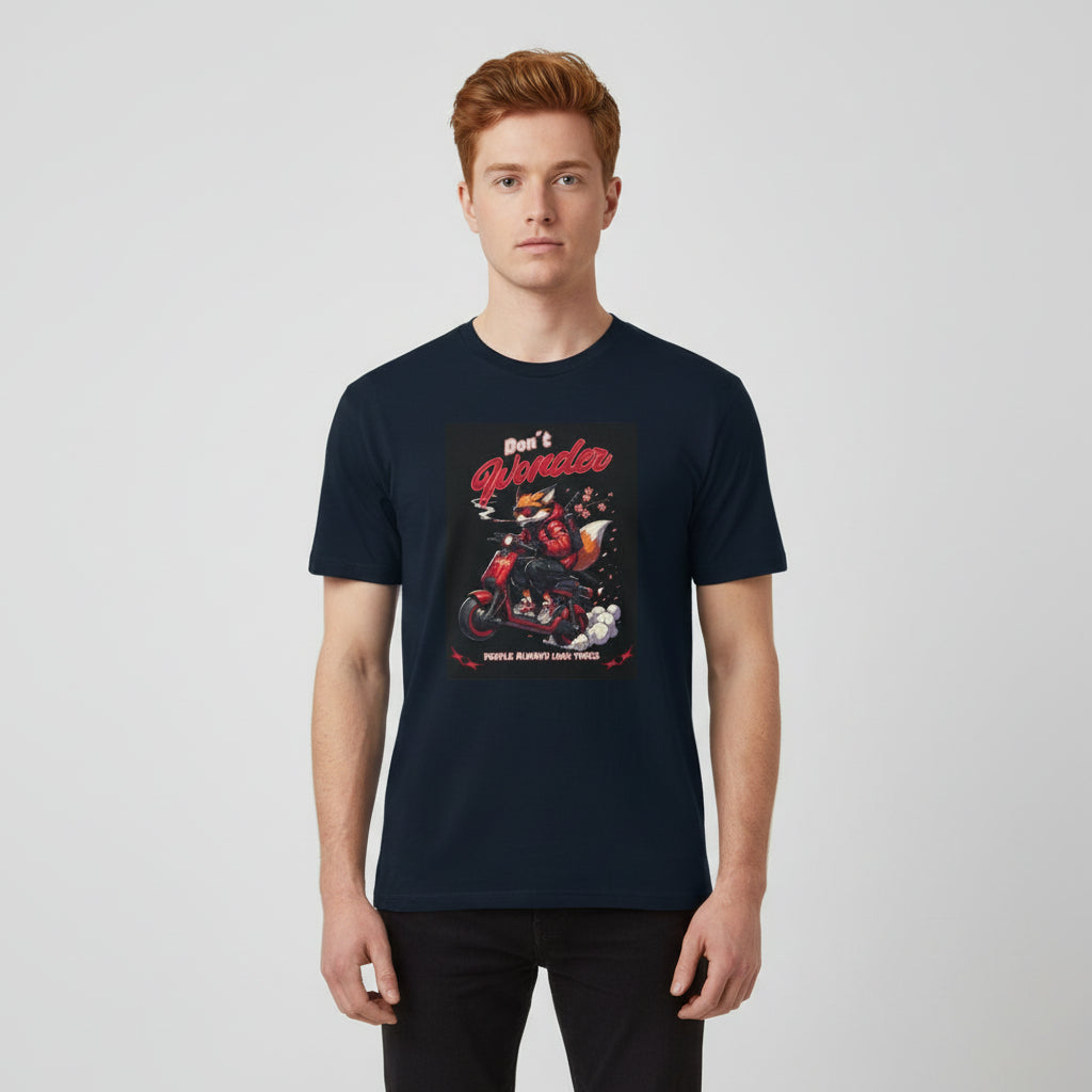 Don’t Wonder – People Look Twice | Cooles Cyber-Fuchs Streetwear Shirt