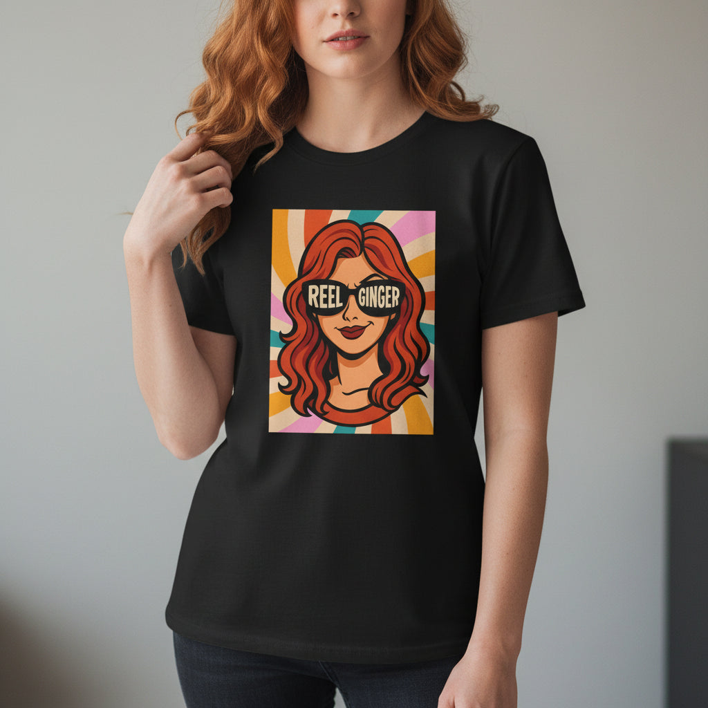 Reel Ginger – Retro Rothaarigen Shirt mit stylischer Grafik