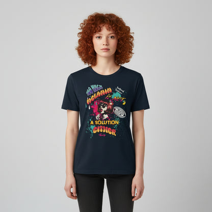 Too Much Melanin Is Not a Solution Either – Buntes Retro-Redhead Statement Shirt