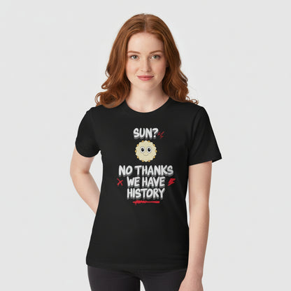 Sun? No Thanks – Lustiges Anti-Sonne Shirt für Rothaarige & Sonnenmuffel