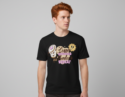Coffee Sunscreen Shadow Repeat – Cute Summer Graphic Tee