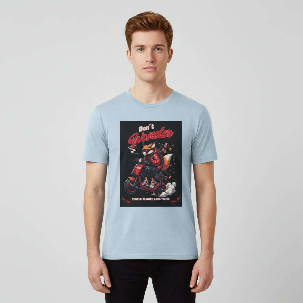 Don’t Wonder – People Look Twice | Cooles Cyber-Fuchs Streetwear Shirt