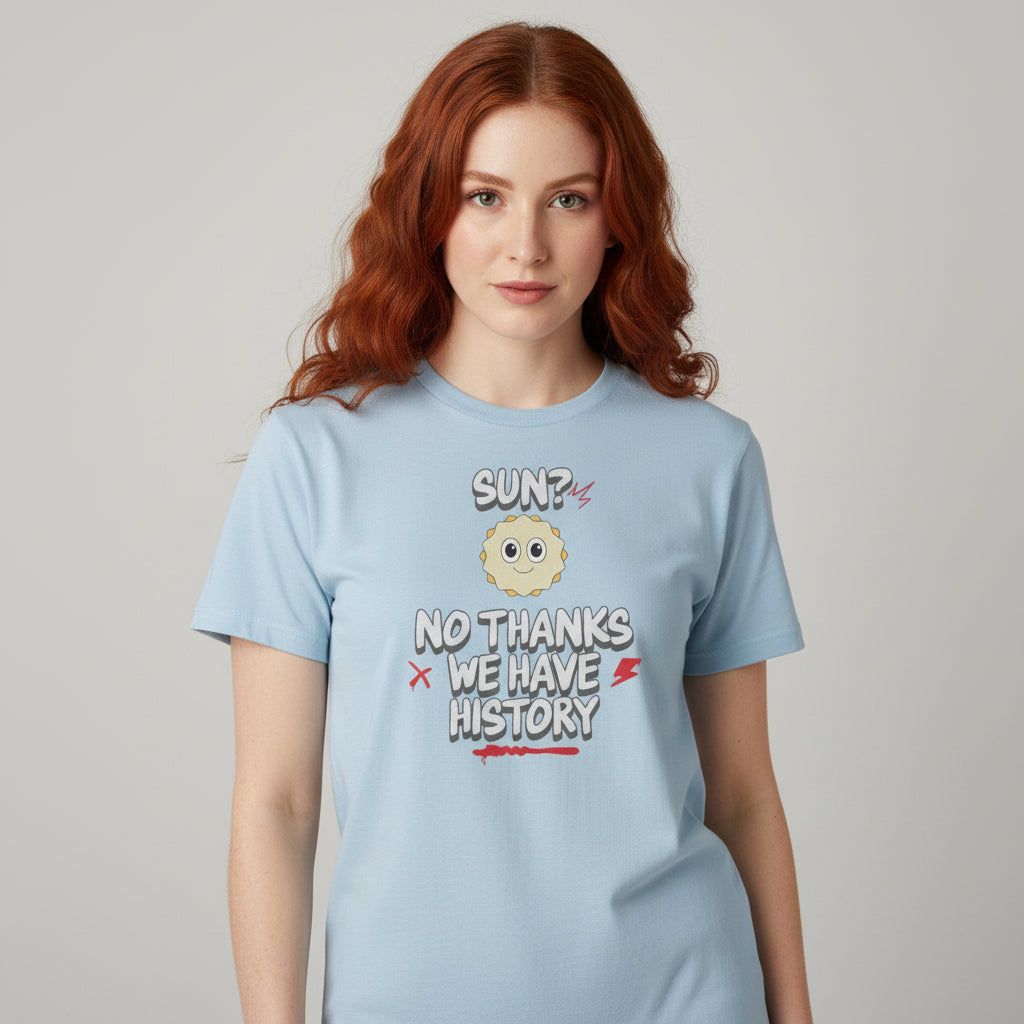 Sun? No Thanks – Lustiges Anti-Sonne Shirt für Rothaarige & Sonnenmuffel