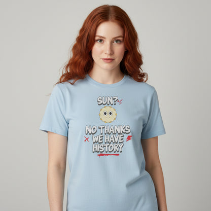 Sun? No Thanks – Lustiges Anti-Sonne Shirt für Rothaarige & Sonnenmuffel