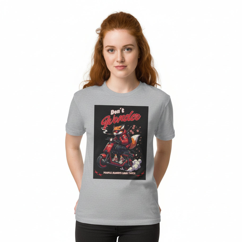 Don’t Wonder – People Look Twice | Cooles Cyber-Fuchs Streetwear Shirt