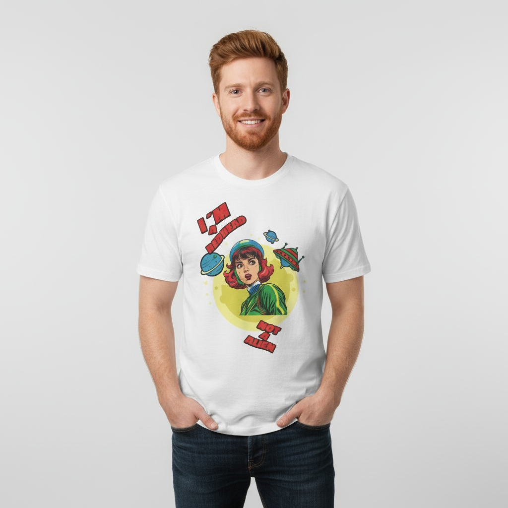 I’m a Redhead, Not an Alien – Lustiges Retro Sci-Fi Redhead Shirt