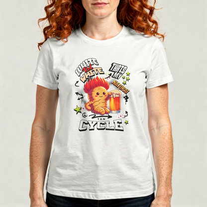 White–Red–White Tan Cycle – Lustiges Sommer Shirt für Rothaarige